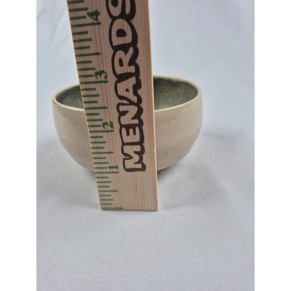EMS Studio Pottery Stoneware Cardinal Pine Tree‎ Bowl Handmade Rustic Signed 4.5